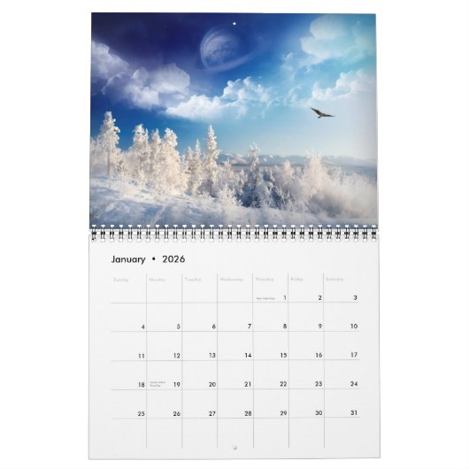 Medium Size Beautiful Moments Calendar カレンダー (1月 2026)