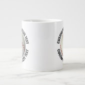 Medium Size Personalized Text Baseball Custom ジャンボコーヒーマグカップ (正面)