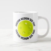 Medium Size Personalized Text Pickleball Custom ジャンボコーヒーマグカップ (右)