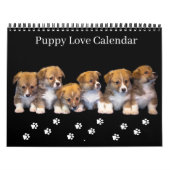 Medium Size Puppy Love Calendar カレンダー (カバー)