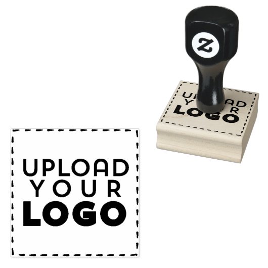 Medium Square Business Logo Custom Rubber Stamp ラバースタンプ (押印)