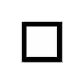 Medium square frame / 中平角 ラバースタンプ (インプリント)