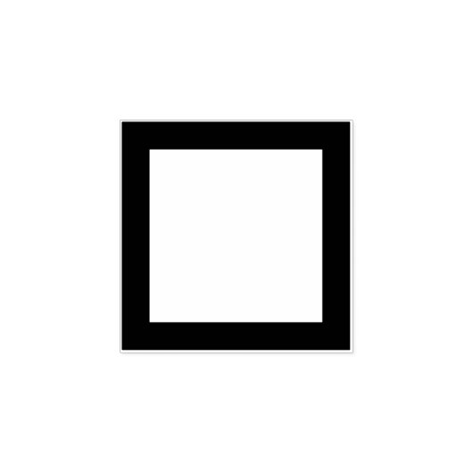 Medium square frame / 中平角 ラバースタンプ (インプリント)