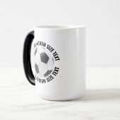 Medium Text, サッカー ボール 15oz カスタム 熱変化 モーフィングマグカップ (正面左)