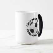 Medium Text, サッカー ボール 15oz カスタム 熱変化 モーフィングマグカップ (正面右)