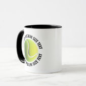 Medium Text ブラック コンボ 11oz カスタムテニスマグ マグカップ (正面左)