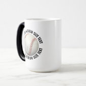 Medium Text & 野球 15oz カスタムサーモクロミック マグカップ (正面左)