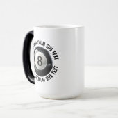 Medium Text, Pool 8 Ball 15oz カスタム変色マグカップ モーフィングマグカップ (正面左)