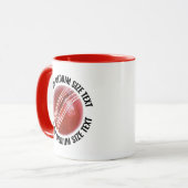 Medium Text RED Combo 11oz カスタムクリケット マグカップ (正面左)