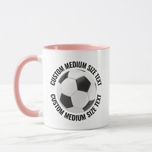 Medium Text RED Combo 11oz カスタムサッカー マグカップ (左)