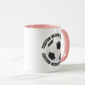 Medium Text RED Combo 11oz カスタムサッカー マグカップ (正面右)