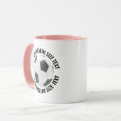 Medium Text RED Combo 11oz カスタムサッカー マグカップ (正面左)