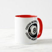Medium Text RED Combo 11oz カスタム8ボール マグカップ (正面右)