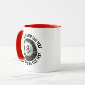 Medium Text RED Combo 11oz カスタム8ボール マグカップ (正面左)