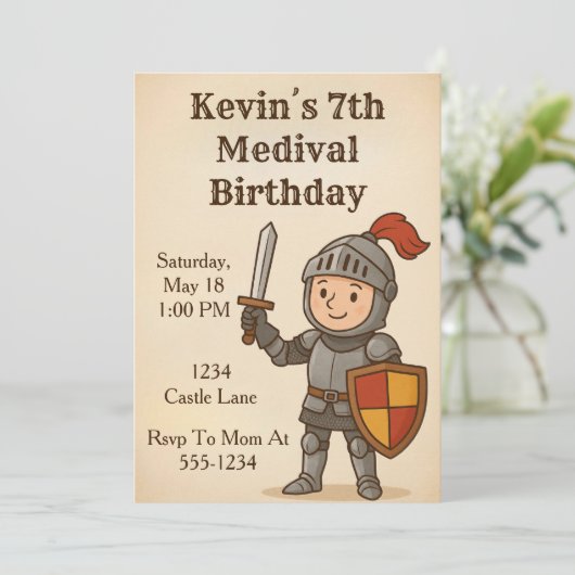 Medival Knight Birthday 招待状 (スタンド正面)