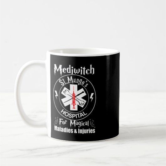 Mediwitch Magical Staff St Mungo's Hospital Ts コーヒーマグカップ (左)