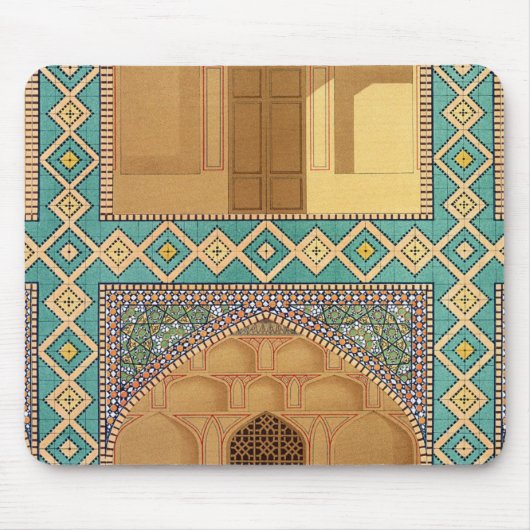 Medrese-i-Sの中庭のアーケードの詳細 マウスパッド (正面)
