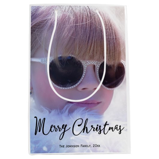 Meduimフォトクリスマス抱き枕 ミディアムペーパーバッグ (正面)