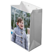 Meduim女の子と雪の写真クリスマス抱き枕 ミディアムペーパーバッグ (正面アングル)