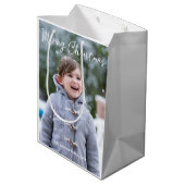 Meduim女の子と雪の写真クリスマス抱き枕 ミディアムペーパーバッグ (裏面アングル)