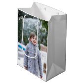 Meduim雪の写真クリスマスグリーティング抱き枕 ミディアムペーパーバッグ (正面アングル)