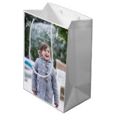 Meduim雪の写真クリスマスグリーティング抱き枕 ミディアムペーパーバッグ (裏面アングル)