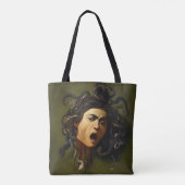 MedusaのCaravaggio氏の絵画芸術神話カンフの首席 トートバッグ (裏面)