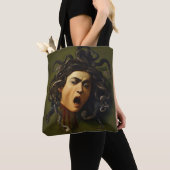MedusaのCaravaggio氏の絵画芸術神話カンフの首席 トートバッグ (クローズアップ)