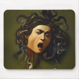 MedusaのCaravaggio氏の絵画芸術神話カンフの首席 マウスパッド