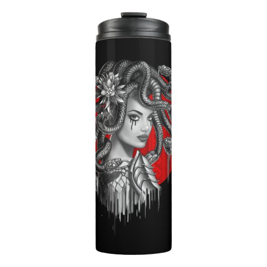 MEDUSA -ギリシャ神話のタトゥー出身のヘビ頭の少女 タンブラー (正面)