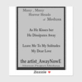 Medusa 1MMHeadsフレーズ2025ホラーブックシール シール (シート)