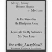 Medusa 1MMHeadsフレーズ2025ホラーブックシール シール (正面)
