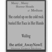 Medusa 3MMHeadsフレーズ2025ホラーブックAwaynowe シール (正面)