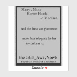 Medusa 4MMHeadsフレーズ2025ホラーブックAwaynowe シール