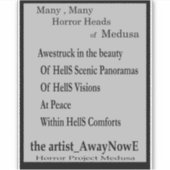 Medusa 5MMHeadsフレーズ2025ホラーブックAwaynowe シール (正面)