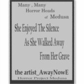 Medusa 8MMHeads Phrases 2025 Horror Book Awaynowe シール (正面)