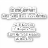 Medusa awaynowe Horror 1MMHead Bphrases Diecut 25 シール (正面)