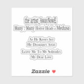 Medusa awaynowe Horror 1MMHead Bphrases Diecut 25 シール (シート)