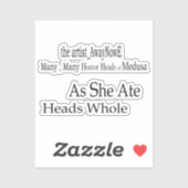 Medusa awaynowe Horror 2MMHead Bphrases Diecut 25 シール (シート)