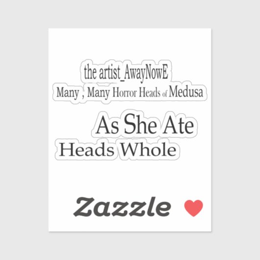 Medusa awaynowe Horror 2MMHead Bphrases Diecut 25 シール (シート)