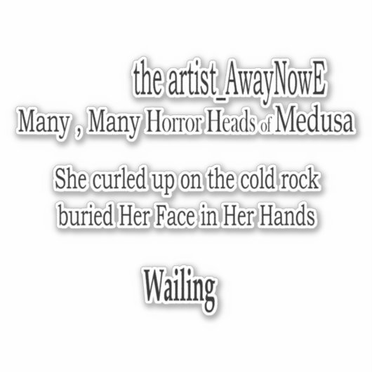 Medusa awaynowe Horror 3MMHead Bphrases Diecut 25 シール (正面)
