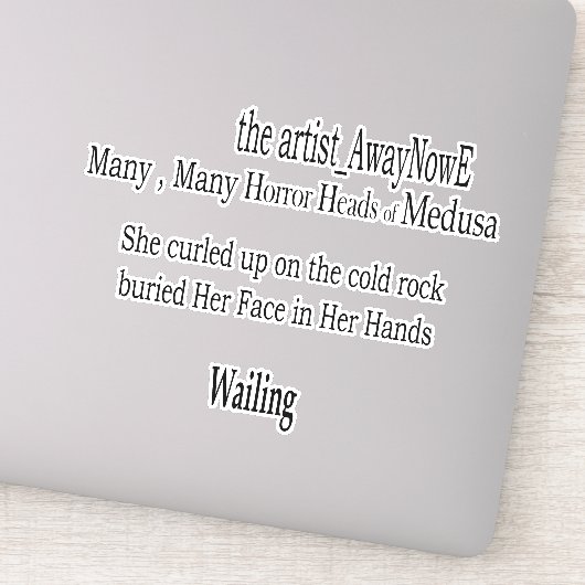 Medusa awaynowe Horror 3MMHead Bphrases Diecut 25 シール (詳細)