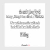 Medusa awaynowe Horror 3MMHead Bphrases Diecut 25 シール (シート)