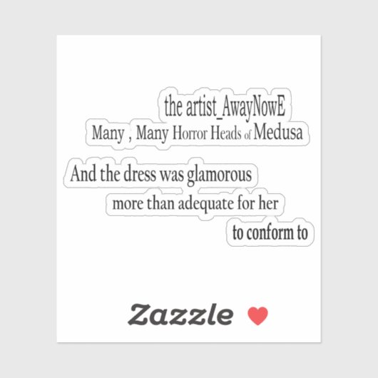 Medusa awaynowe Horror 4MMHead Bphrases Diecut 25 シール (シート)