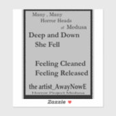 Medusa awaynowe Horror Book 11MMHeads Phrases 2025 シール (シート)