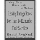 Medusa awaynowe Horror Book 12MMHeads Phrases 2025 シール (正面)