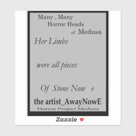 Medusa awaynowe Horror Book 13MMHeads Phrases 2025 シール (シート)