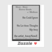 Medusa awaynowe Horror Book 14MMHeads Phrases 2025 シール (シート)