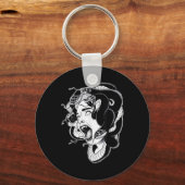 Medusa Blackworkタトゥーフラッシュ キーホルダー (正面)