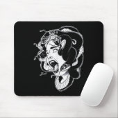 Medusa Blackworkタトゥーフラッシュ マウスパッド (マウス)